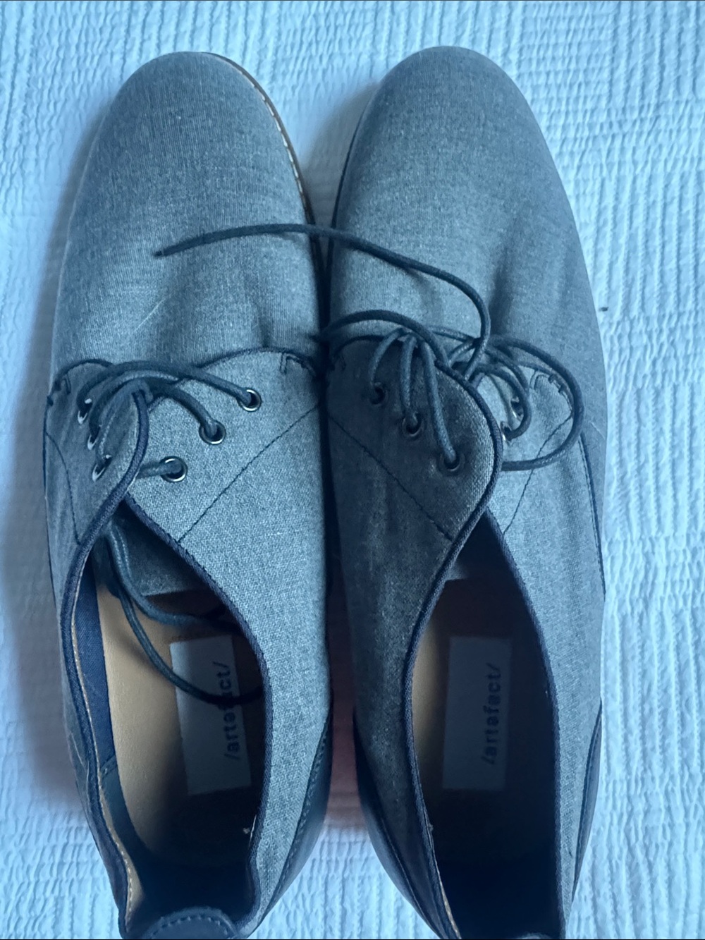 Men's Grey Lace-Up Derby Oxfords
